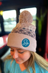 Sip Pattern + Pom Beanie