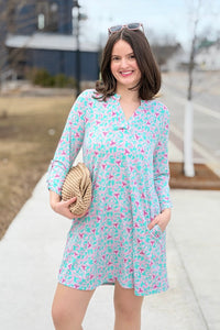 Long Sleeve Lizzy Dress - Summer Bloom