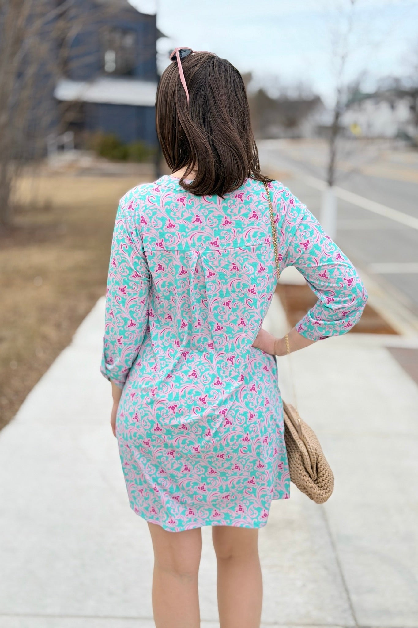 Long Sleeve Lizzy Dress - Summer Bloom