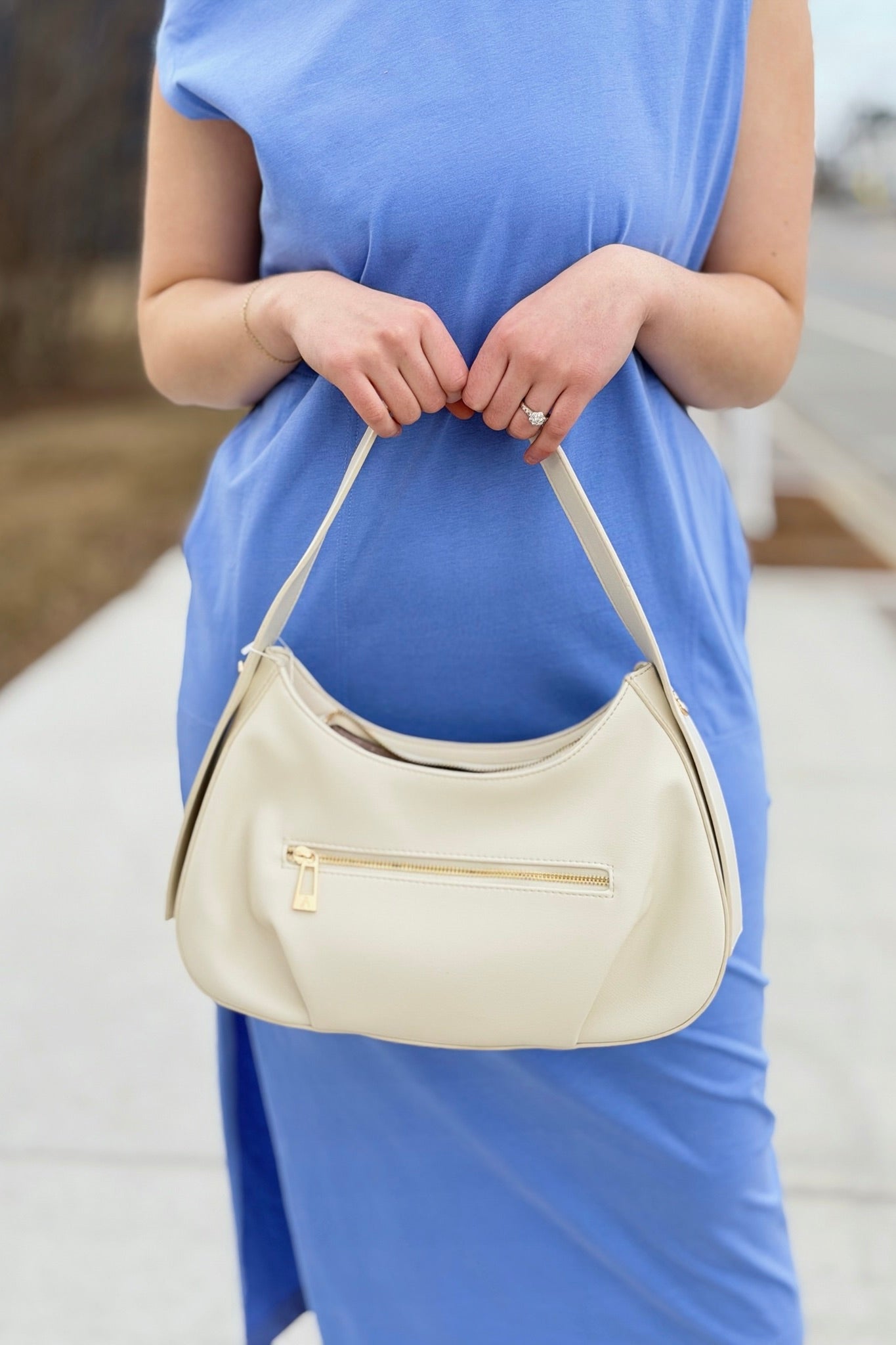 Ojai Crescent Shoulder Bag - Sand