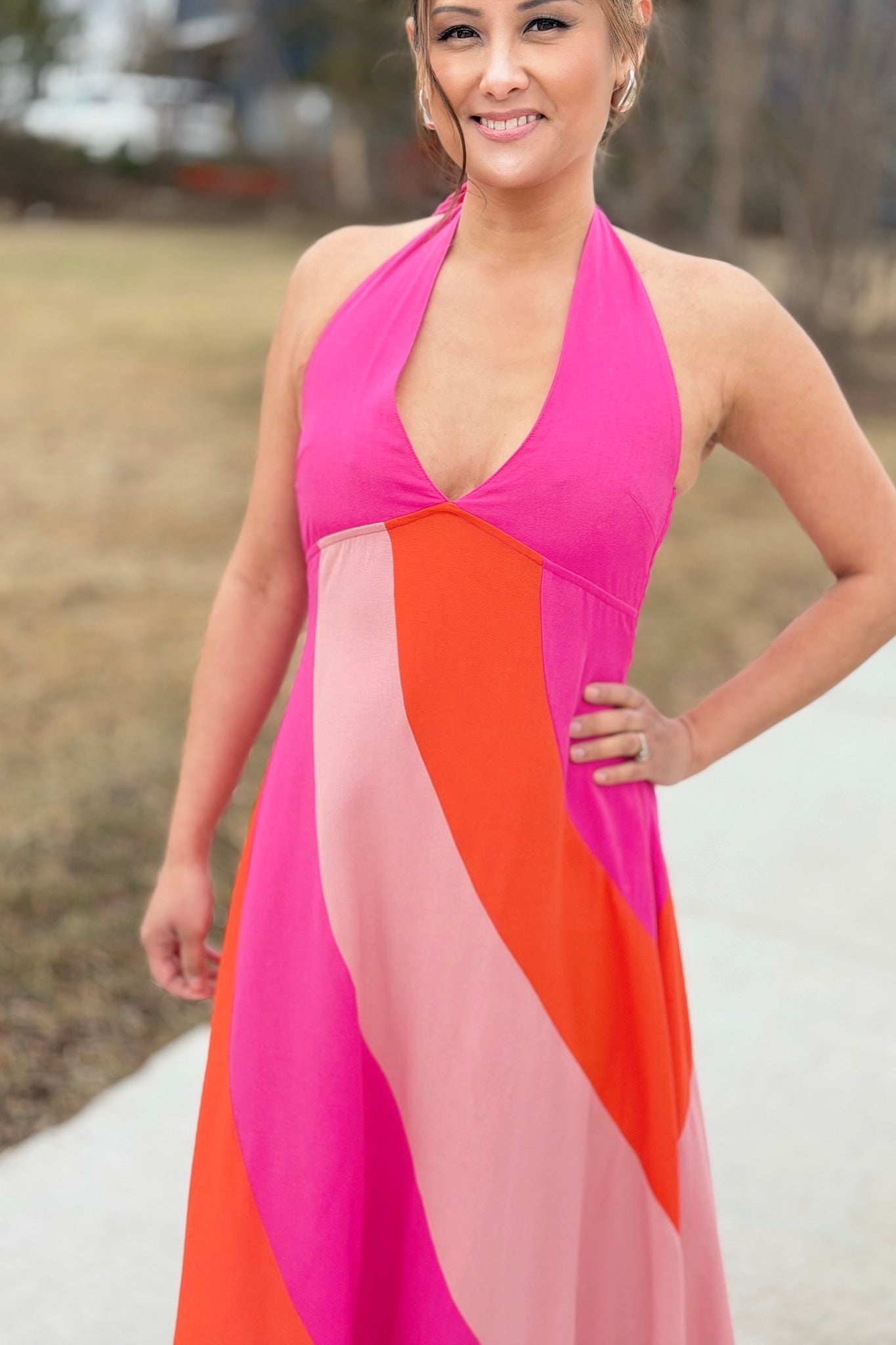 Gali Colorblock Maxi Dress