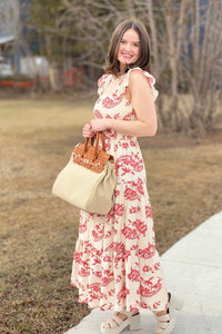 Square Neck Ruffled Sleeve Tiered Dress