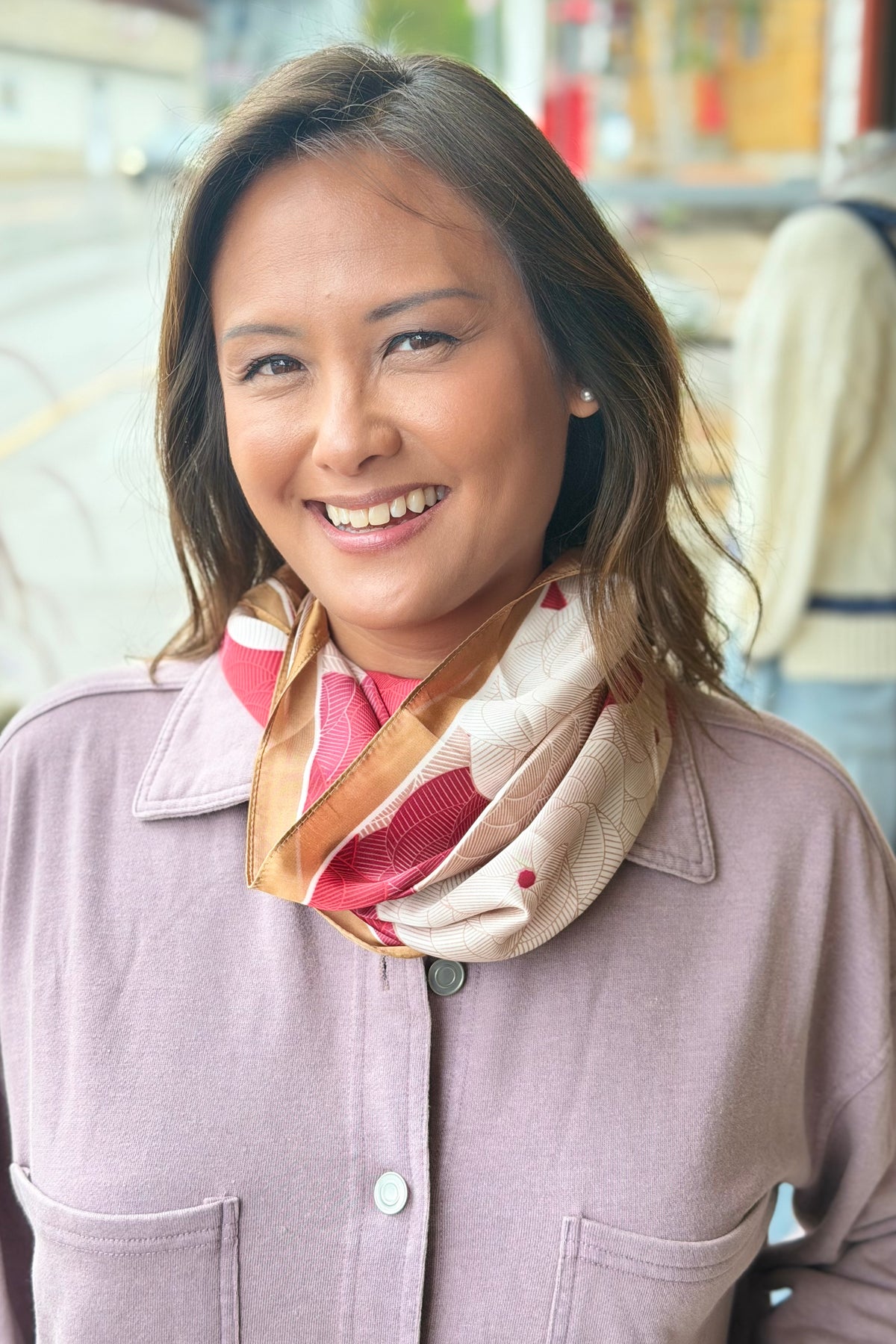 Magnetic Triangle Scarf - Red