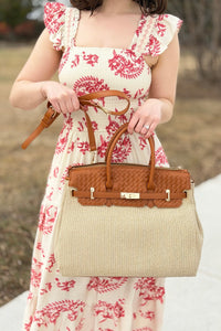 Bertha Straw & Woven Satchel Bag