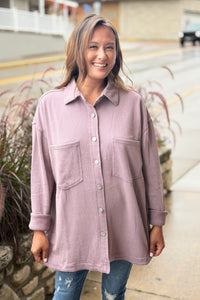 Washed Soft Button Up - Lavender