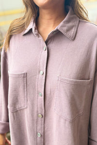 Washed Soft Button Up - Lavender