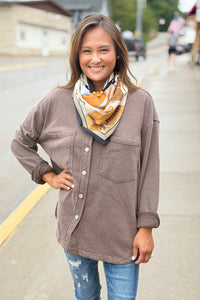 Washed Soft Button Up - Cocoa