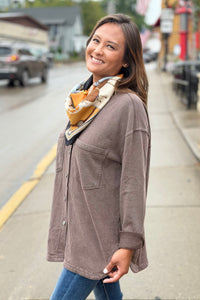 Washed Soft Button Up - Cocoa