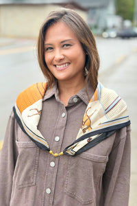 Magnetic Triangle Scarf - Orange