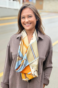 Magnetic Triangle Scarf - Orange