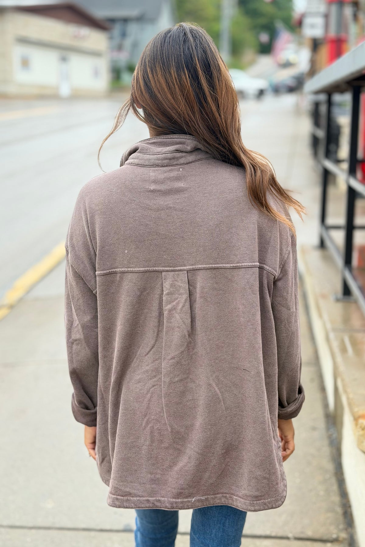 Washed Soft Button Up - Cocoa