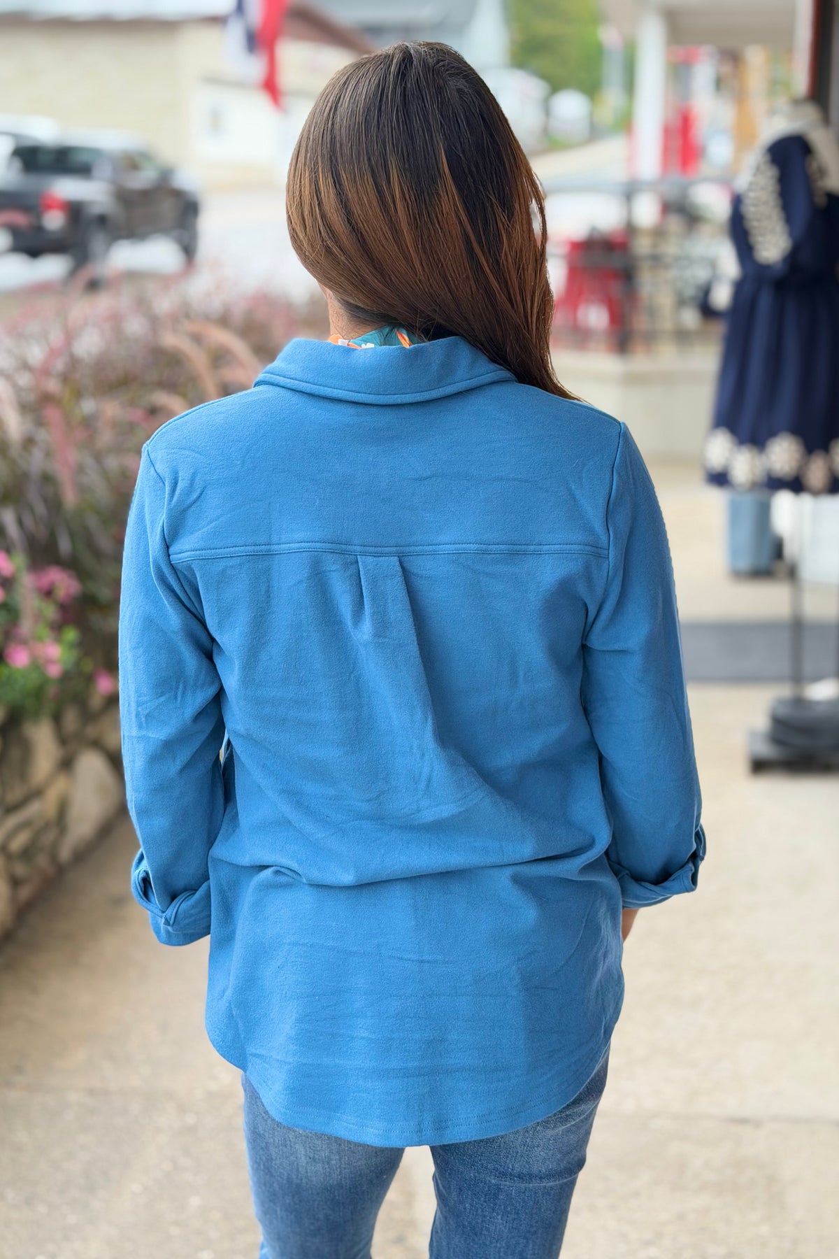 Washed Soft Button Up - Bright Blue