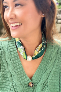 Pearl Magnetic Scarf - Olive