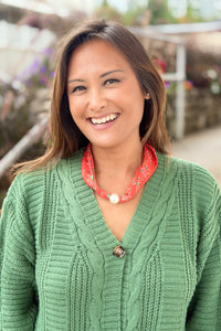 Scarf Pearl Clasp Necklace - Nine