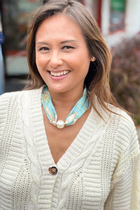 Scarf Pearl Clasp Necklace - Seven