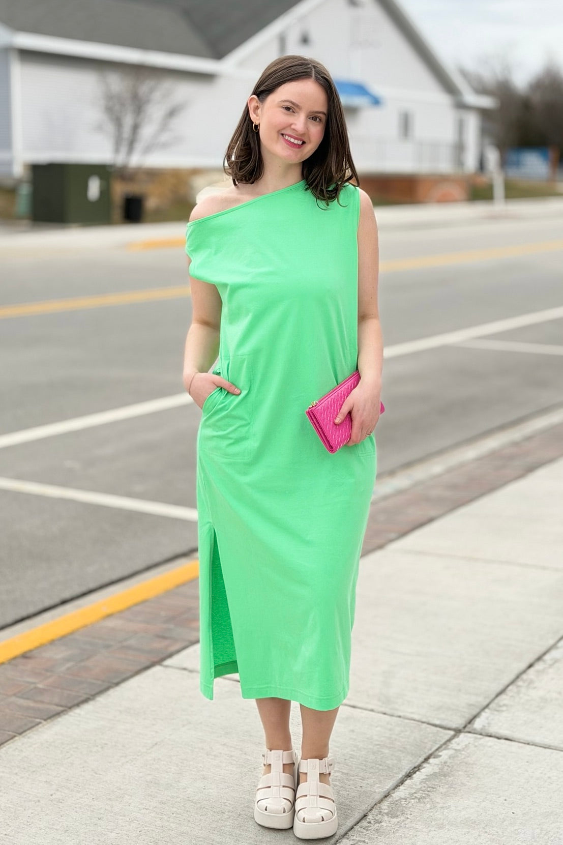 Bella Dress - Green Apple