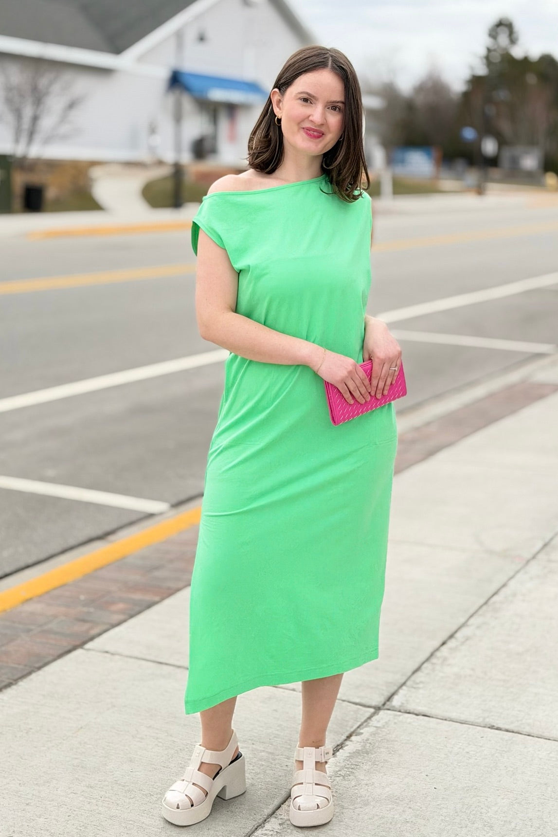 Bella Dress - Green Apple