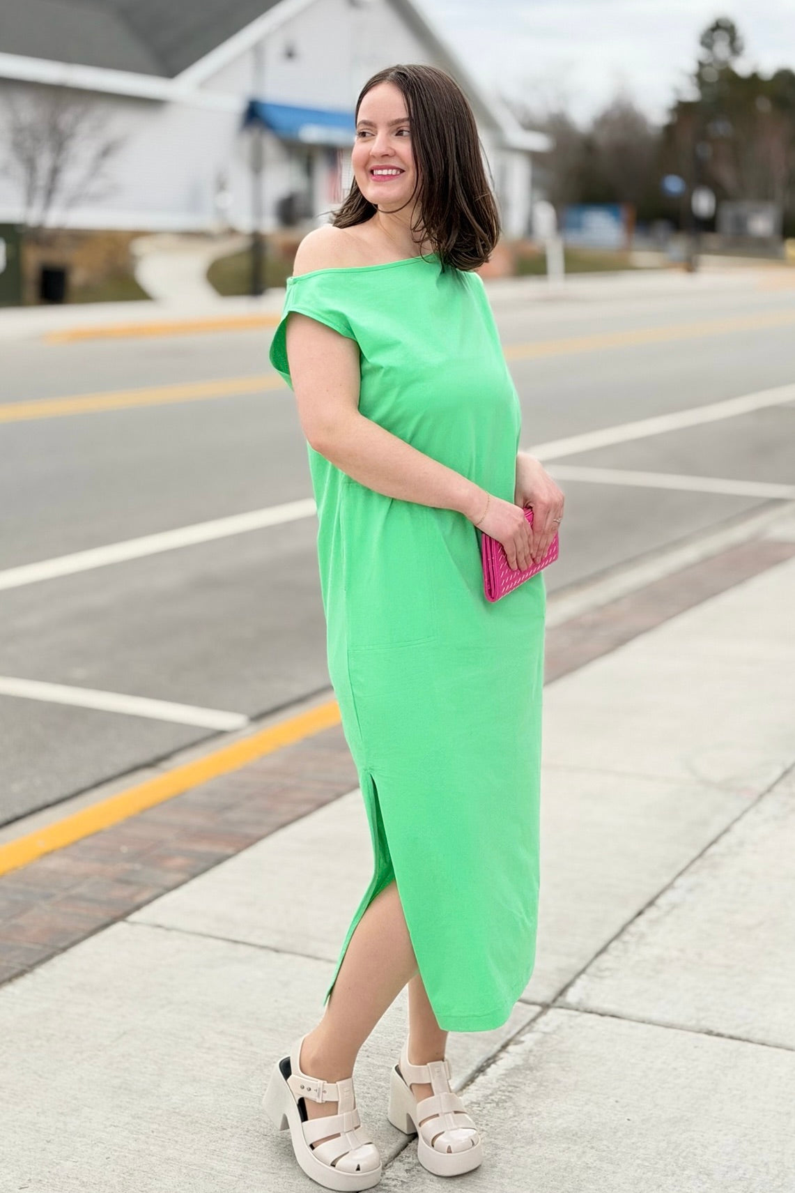 Bella Dress - Green Apple