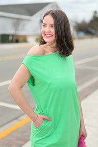 Bella Dress - Green Apple