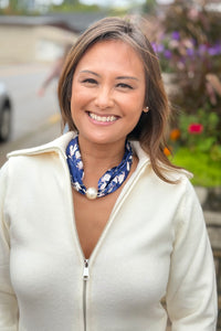 Scarf Pearl Clasp Necklace - Three