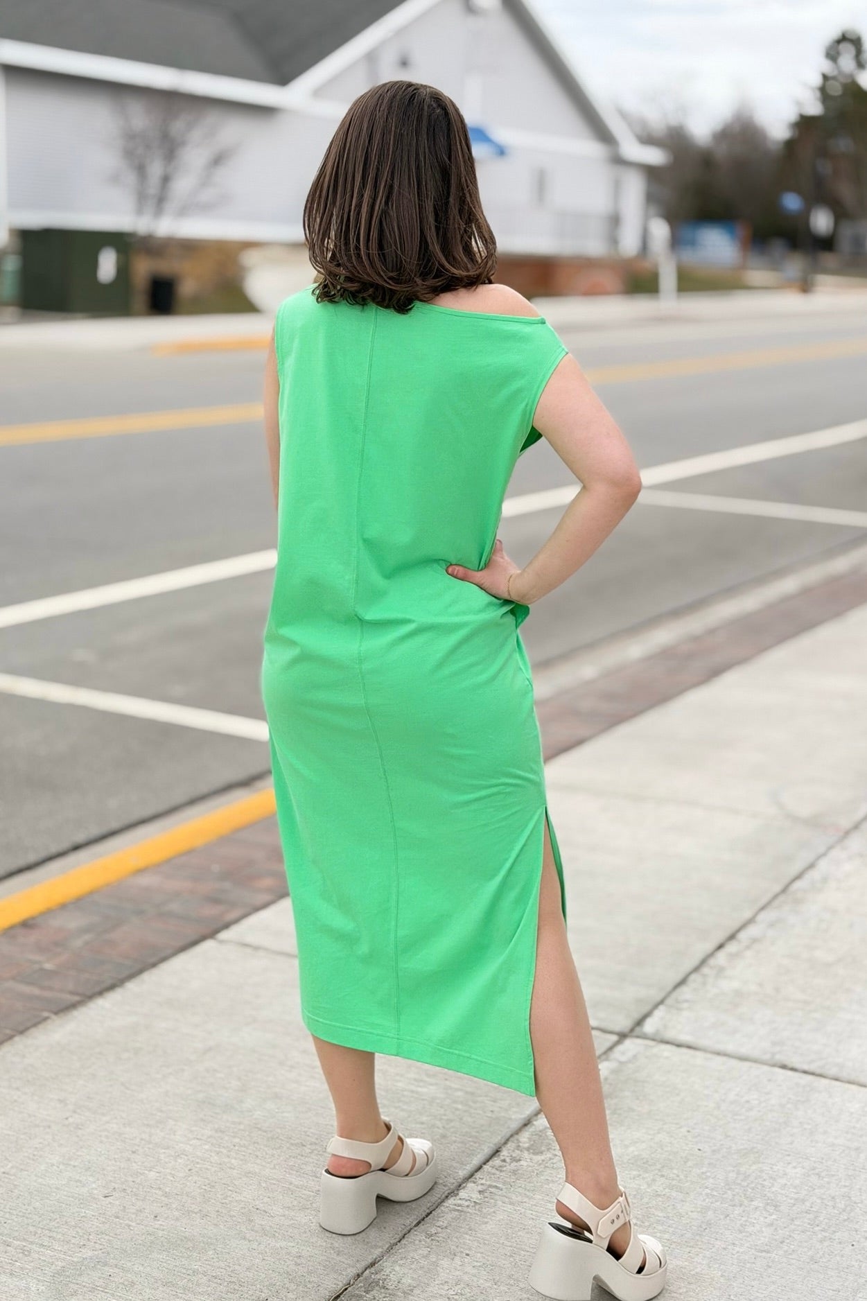 Bella Dress - Green Apple