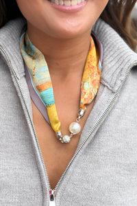 Magnetic Silk Scarf - Grey