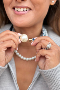 Scarf & Pearls Necklace - Thirteen