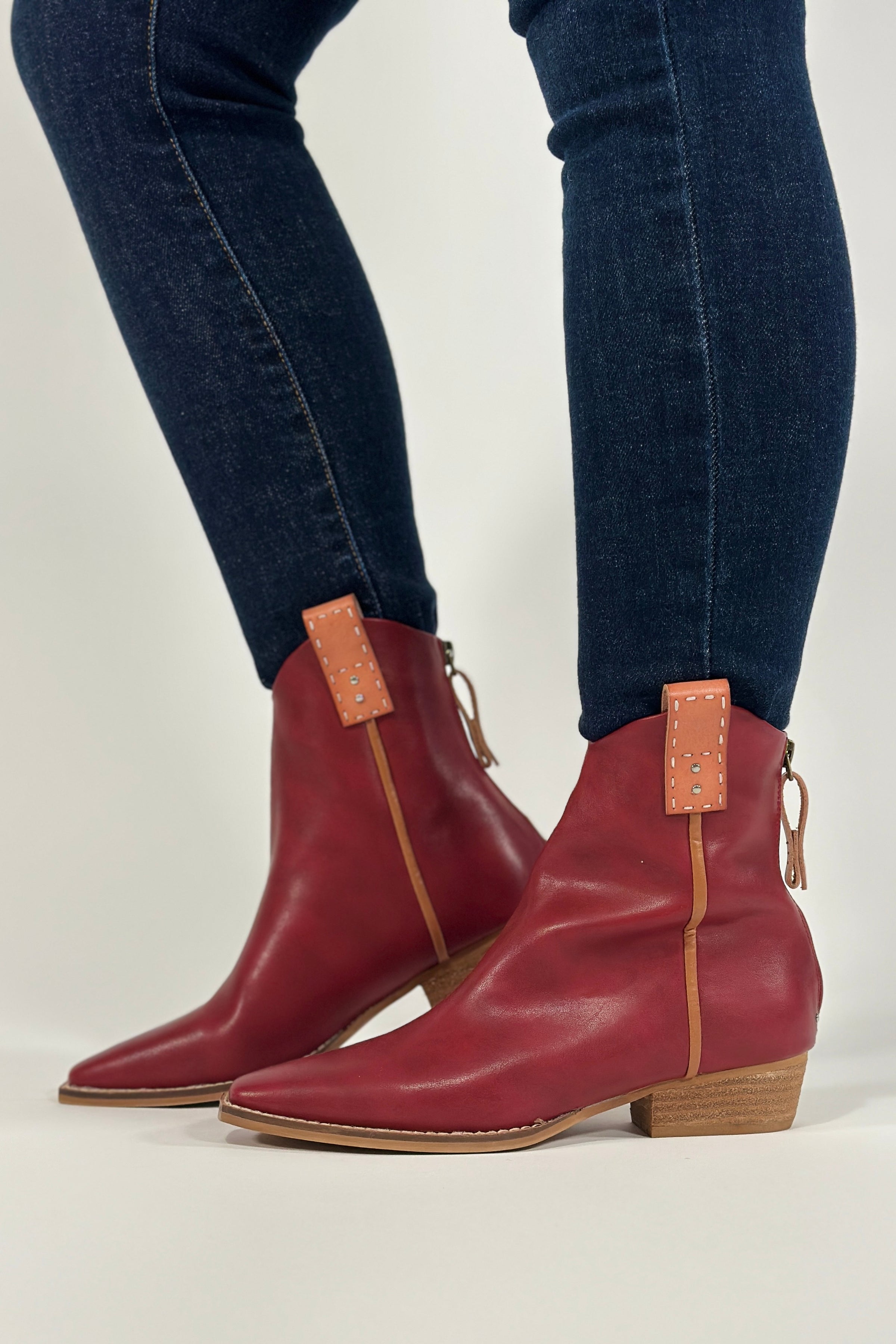 Free Reign Zip Bootie - Red