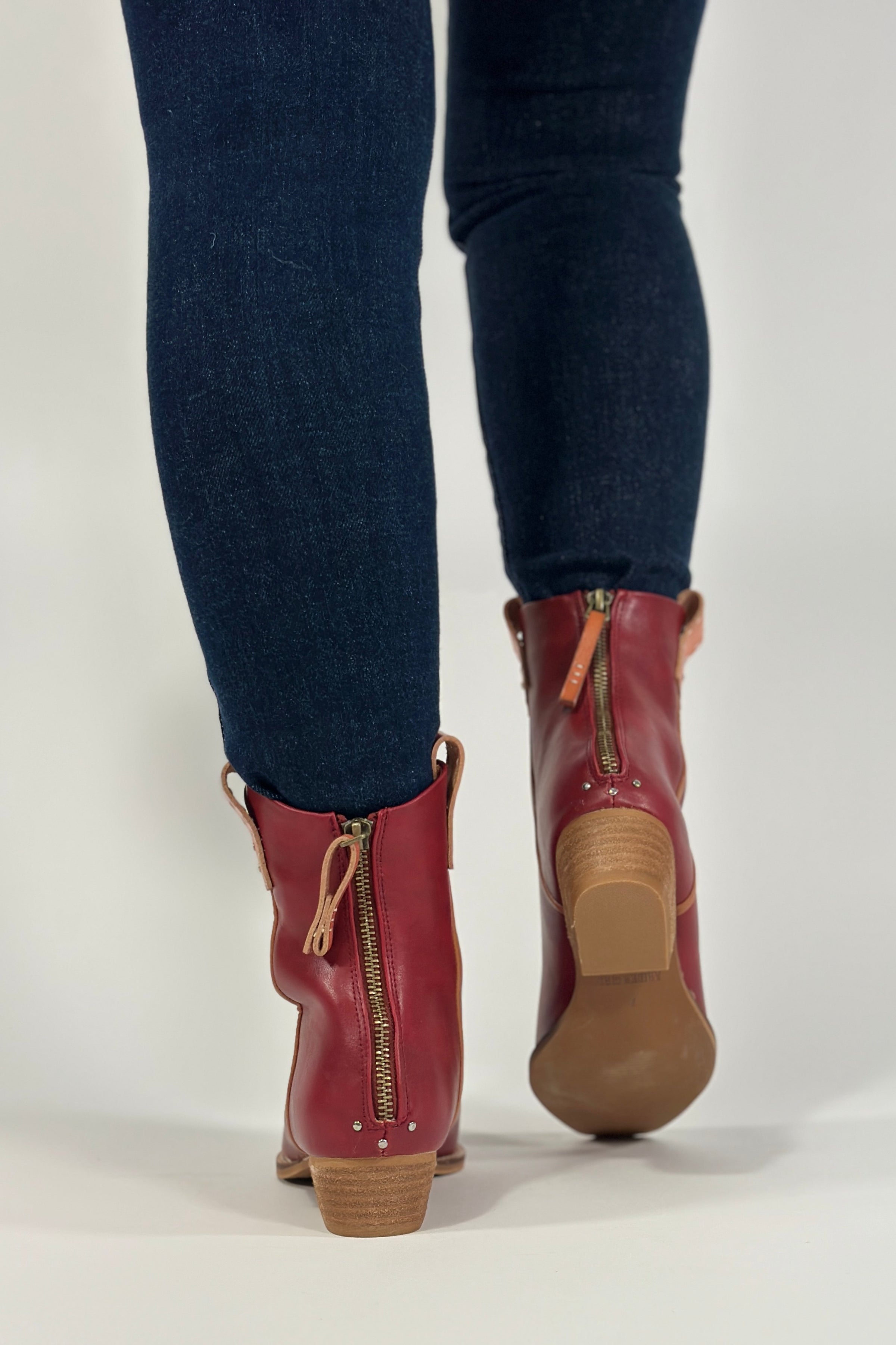 Free Reign Zip Bootie - Red