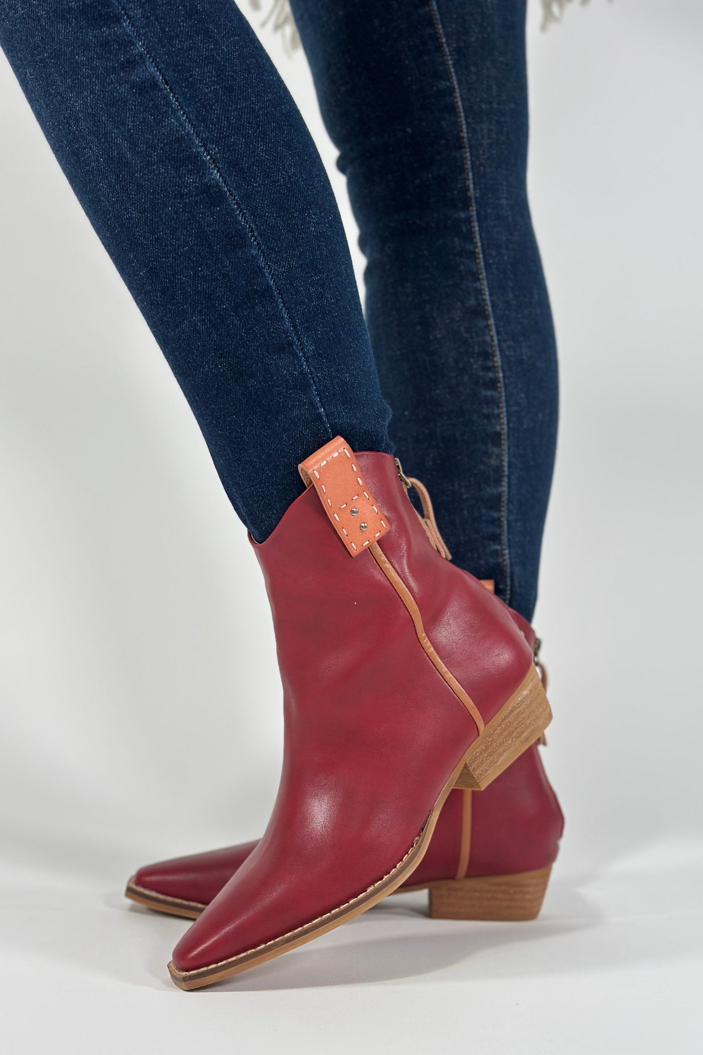 Free Reign Zip Bootie - Red