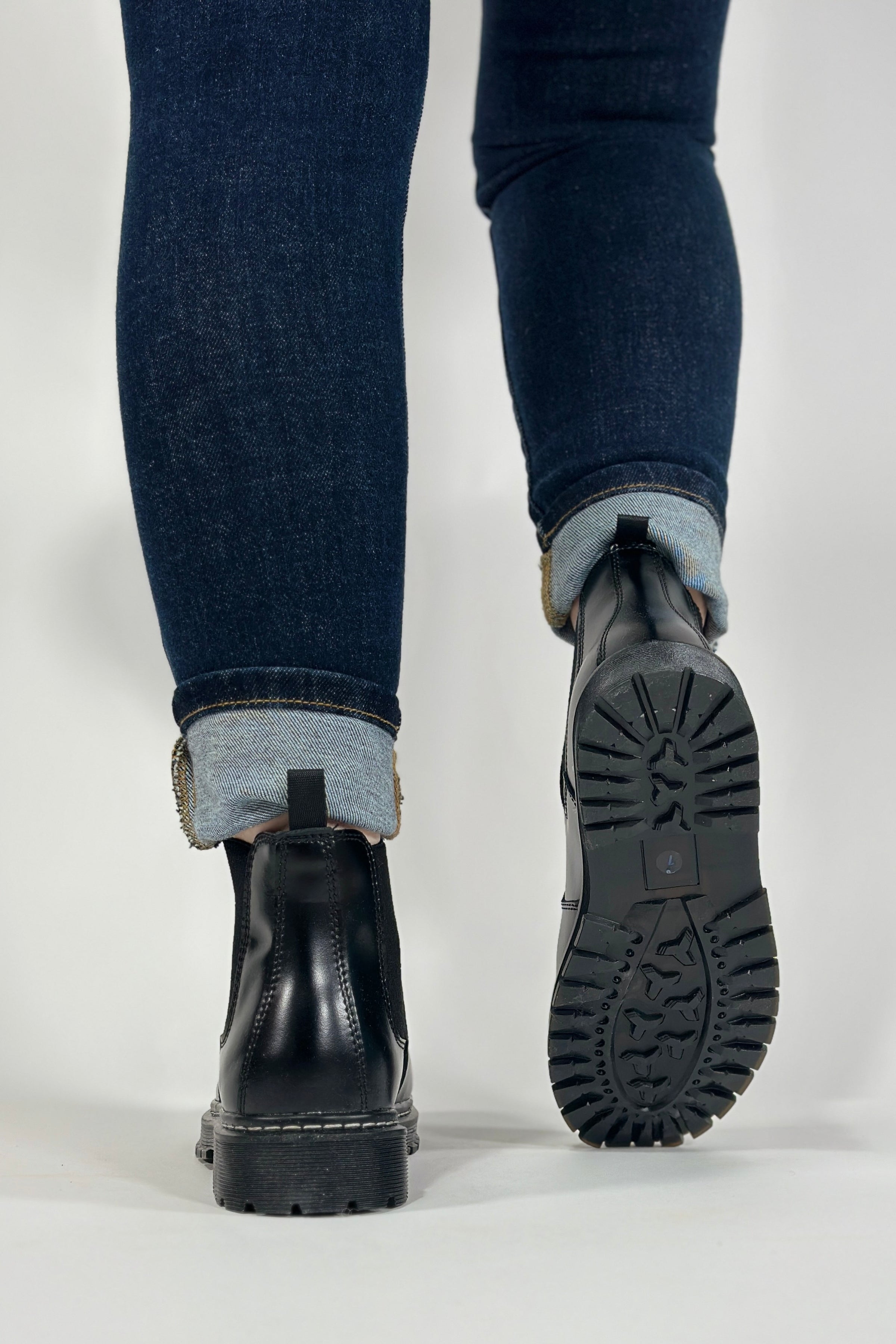 Denise Genuine Leather Bootie - Black