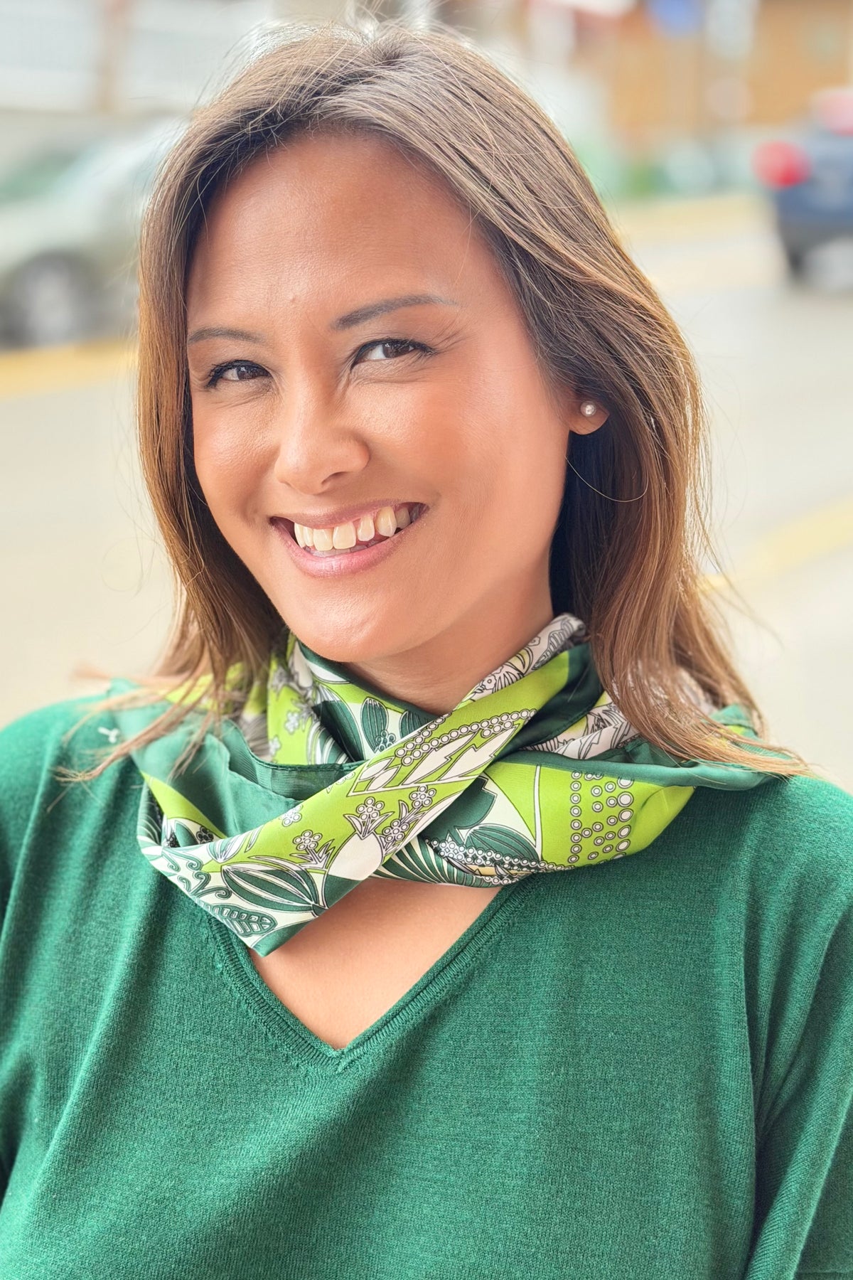 Magnetic Triangle Scarf - Green