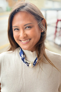 Scarf & Pearls Necklace - Twelve