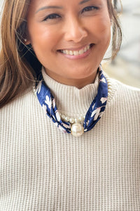 Scarf & Pearls Necklace - Twelve