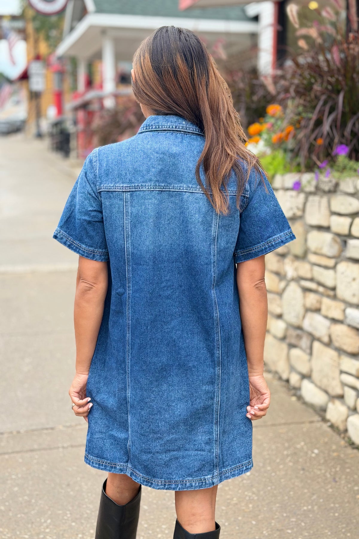 Western Denim Shirt Dress