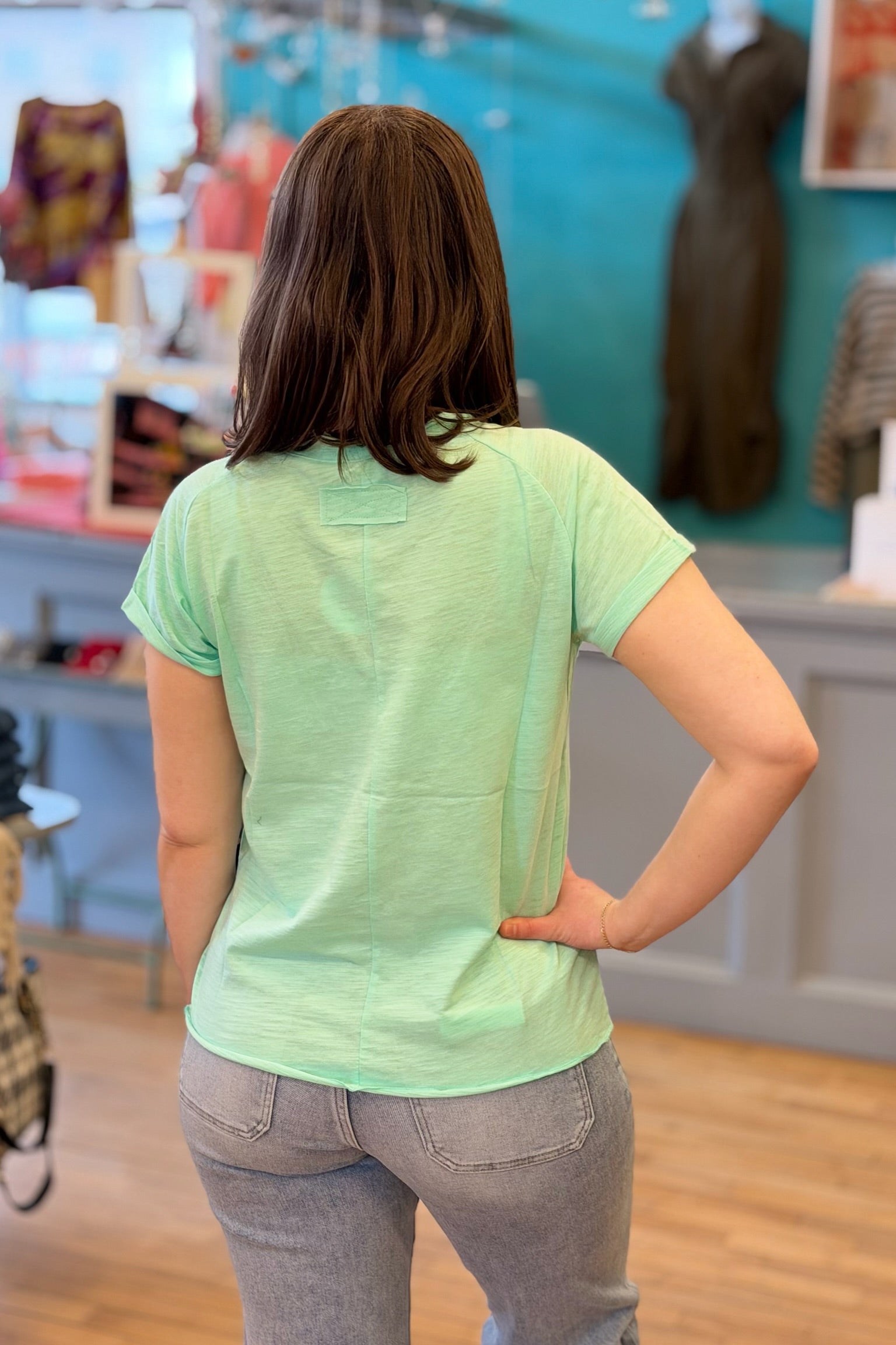 Gwen Cabbage Hem Tee - Mint