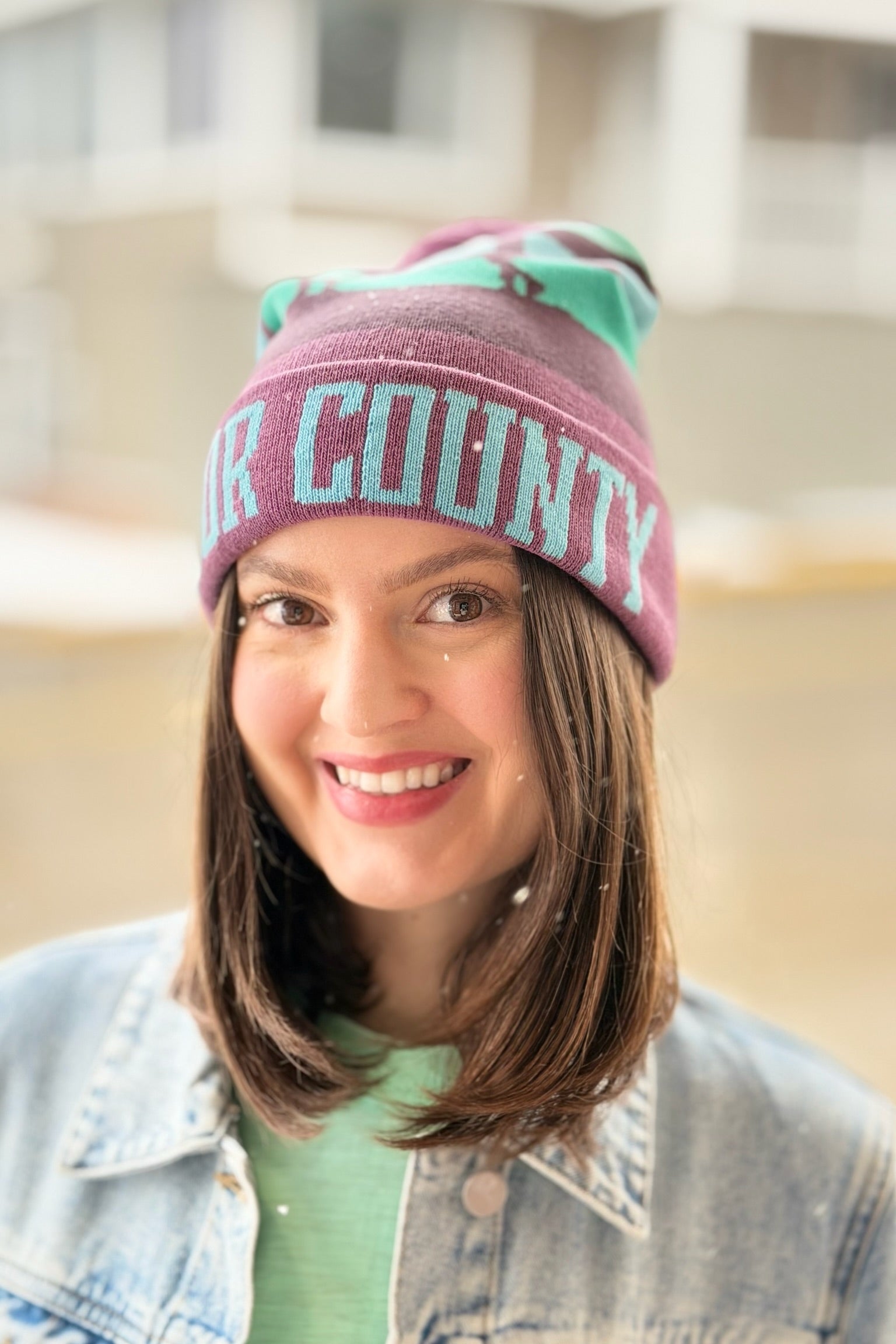 Door County Canoe Knit Beanie Pom Pom