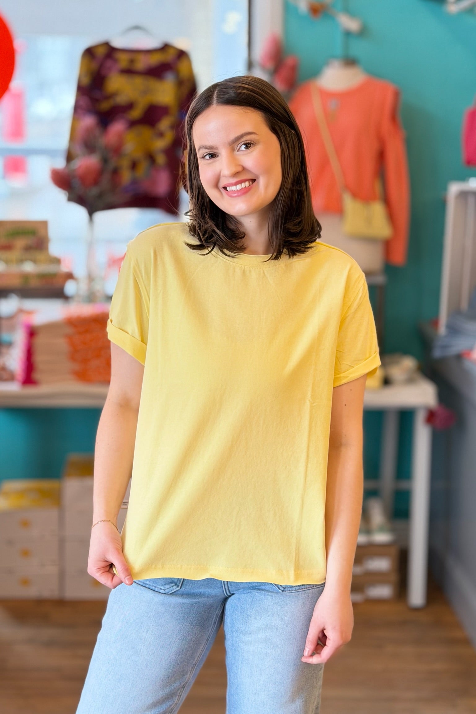 Mali Tee Raw Hem - Lemon