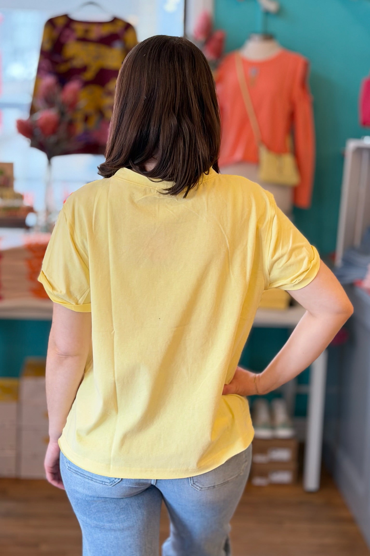 Mali Tee Raw Hem - Lemon