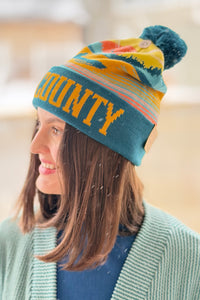Door County Kayak Knit Beanie Pom Pom