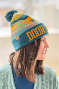 Door County Kayak Knit Beanie Pom Pom
