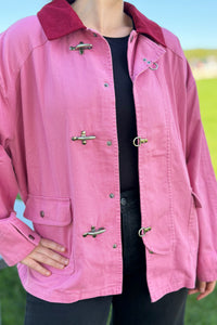 A-Line Utility Jacket with Corduroy Collar