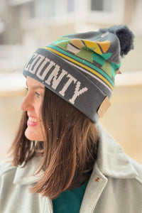 Door County Camping Knit Beanie Pom Pom