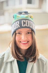 Door County Camping Knit Beanie Pom Pom