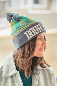 Door County Camping Knit Beanie Pom Pom