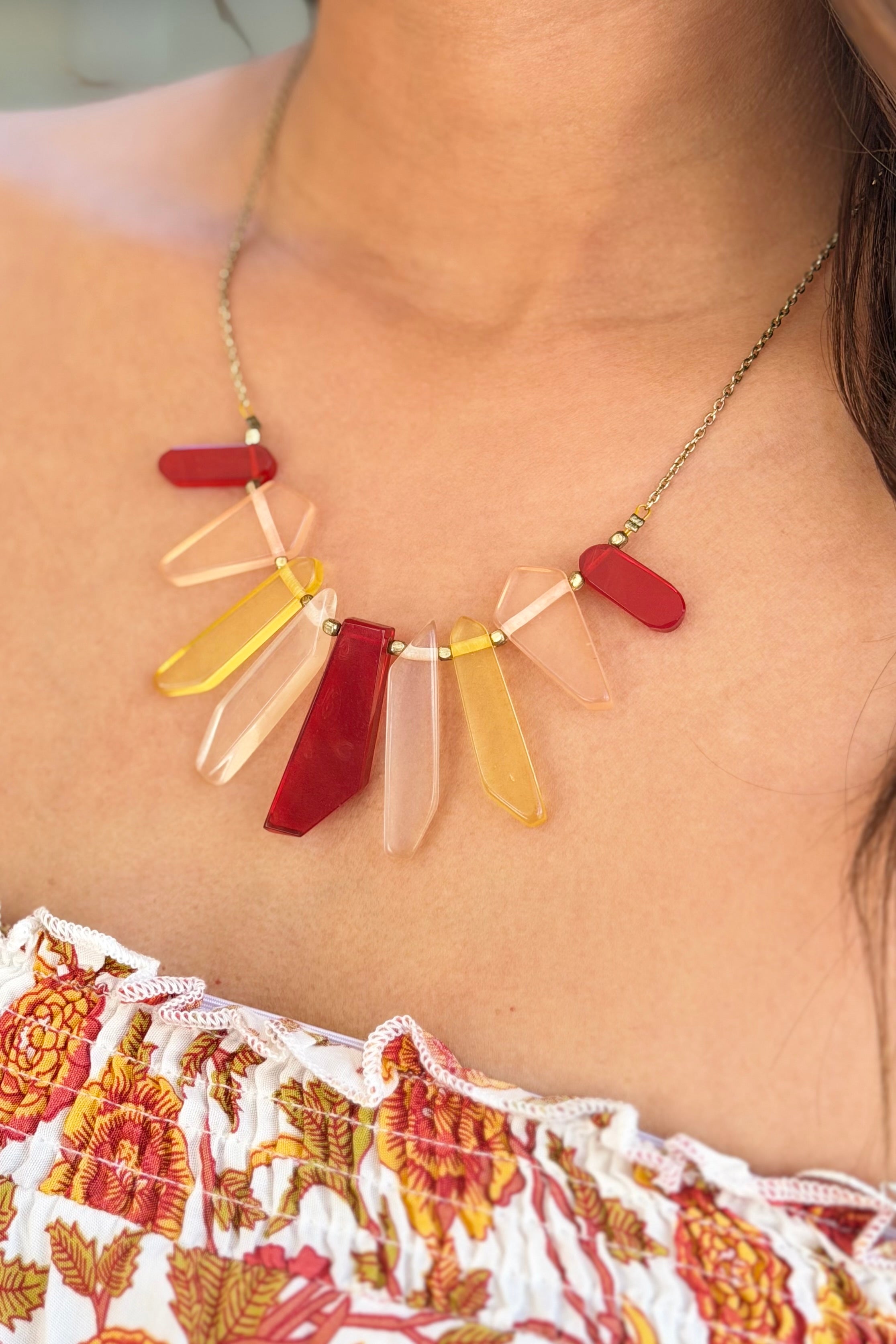 Multi Colored Transparent Necklace