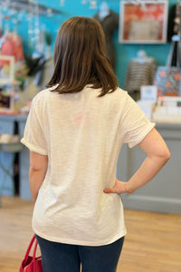 Zoie Rolled Sleeve Tee - White