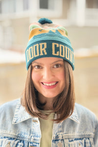 Door County Adventure Knit Beanie Pom Pom