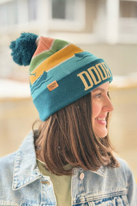 Door County Adventure Knit Beanie Pom Pom
