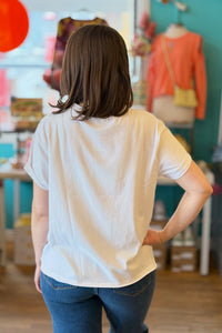 Mali Tee Raw Hem - White